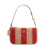 COACH NOLITA 19 SMALL BAG WRISTLET STRAW STRIPE CEM99