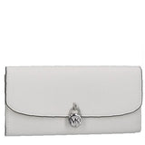 MICHAEL KORS HAMILTON LARGE LEATHER CONTINENTAL WALLET 35S5SHME9L OPTIC WHITE