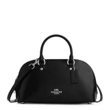 COACH LARA SATCHEL BAG BLACK CDV19 FULL LEATHER CROSSBODY