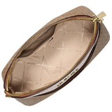 MICHAEL KORS JET SET TRAVEL MEDIUM COLOR-BLOCK SIGNATURE DOME CROSSBODY BAG  35S5GTVC6B BROWN