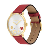 COACH ELLIOT RED LEATHER STRAP LADIES WATCH 14504520 LOGO