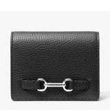 MICHAEL KORS CARSON SMALL PEBBLED LEATHER WALLET BLACK 35S5S2ZD5L