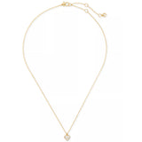 KATE SPADE BOXED GOLD-TONE MOTHER-OF-PEARL HEART PENDANT NECKLACE
