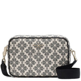 KATE SPADE FLOWER MINI CAMERA BAG KK063 WIDER STRAP BLACK