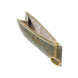 KATE SPADE CAREY QUILTED STUDDED SMALL CARD HOLDER KL819 GREEN