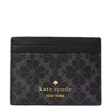 KATE SPADE SPADE FLOWER SMALL SLIM CARD HOLDER BLACK KN761
