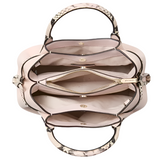 KATE SPADE DUMPLING SNAKE EMBOSSED SMALL SATCHEL KK095 POWDERED SUGAR MULTI