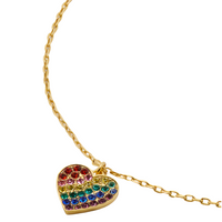 KATE SPADE BOXED RAINBOW JOY HEART ANKLET KH682