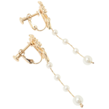 MAISON DE FLEUR FROM JAPAN WOMEN'S EARRINGS, EAR CUFF, CURLY RIBBON EARRINGS, GOLD