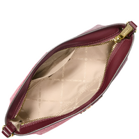 MICHAEL KORS JET SET SMALL TWO-TONE LOGO CROSSBODY BAG OXBLOOD MULTI 35F4GTVC1V