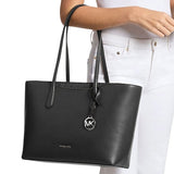 MICHAEL KORS ARDEN LARGE LEATHER TOTE BAG BLACK  35S6S4XT3L