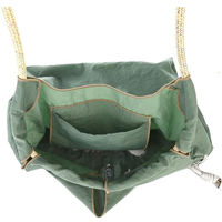 KUSUGURU JAPAN WATER-REPELLENT EMBROIDERED WASHER PARACORD BAG GREEN