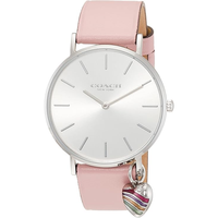 COACH BOXED PERRY WOMEN'S WATCH, 14000074, LEATHER, PINK/SILVER, WITH BRACELET