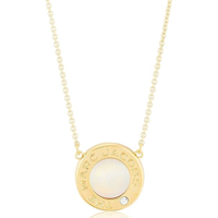 MARC JACOBS DOUBLE SIDED  THE MEDALLION MOP PENDANT J341MT7PF21 103 MOP/GOLD REVERSIBLE