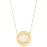 MARC JACOBS DOUBLE SIDED  THE MEDALLION MOP PENDANT J341MT7PF21 103 MOP/GOLD REVERSIBLE