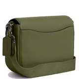 COACH AMELIA SADDLE BAG IN MILITARY GREEN CP107 DARK STONE