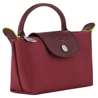 LONGCHAMP LE PLIAGE GREEN POUCH WITH HANDLE 34175 919 P98 POMEGRANATE