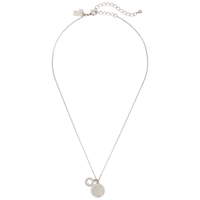 KATE SPADE SPOT THE SPADE PAVE CHARM PENDANT NECKLACE IN CLEAR/ SILVER O0RU2606