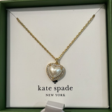 KATE SPADE NEW YORK MY LOVE PAVÉ HEART PENDANT KA863 BOXED