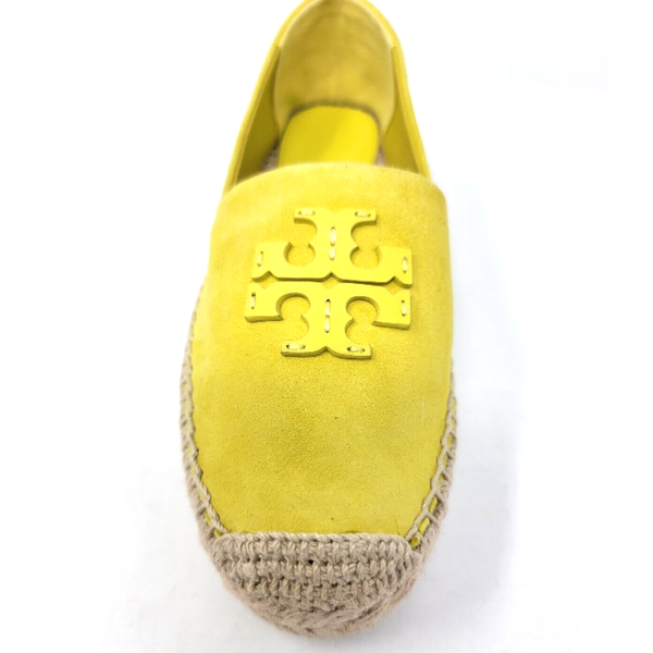 TORY BURCH EVERLY SUEDE LEATHER TUSCAN YELLOW PLATFORM ESPADRILLES SIZE US 9.5 143464