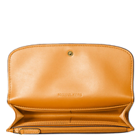 MICHAEL KORS OUTLET HAMILTON LARGE LEATHER CONTINENTAL WALLET 35S5GHME9L POP ORANGE