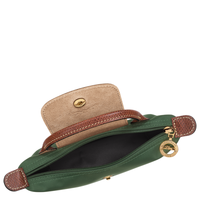 LONGCHAMP LE PLIAGE NYLON POUCH & COSMETIC BAG WITH HANDLE 34175 919 P95/VERT-ANGIAIS/GREEN L34175