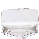 MICHAEL KORS OUTLET HAMILTON LARGE LEATHER CONTINENTAL WALLET 35S5SHME9L OPTIC WHITE