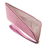 KATE SPADE LUCY SPADE FLOWER FLORAL MEDIUM L-ZIP WRISTLET IN PARISIAN ROSE MULTI KG487