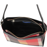 BLUE LABEL CRESTBRIDGE CHECK PVC MINI SHOUDER / CROSSBODY BAG 5513342142 BLACK RED