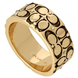 COACH SIGNATURE QUILTED BAND RING GOLDEN SHADOW/GOLD 37341908GLD