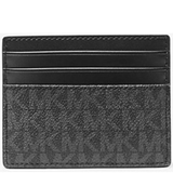 MICHAEL KORS OUTLET COOPER SIGNATURE LOGO CARD CASE BLACK 36U9LCRD1B
