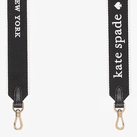 KATE SPADE LOGO WEBBING BAG STRAP IN BLACK MULTI (KE653)