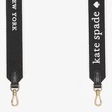 KATE SPADE LOGO WEBBING BAG STRAP IN BLACK MULTI (KE653)