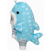 MOFUSAND JAPAN PLUSH KEYCHAIN NEKO MASCOT WHALE SHARK NYAN VER. MOFUSAND MARINE LIFE