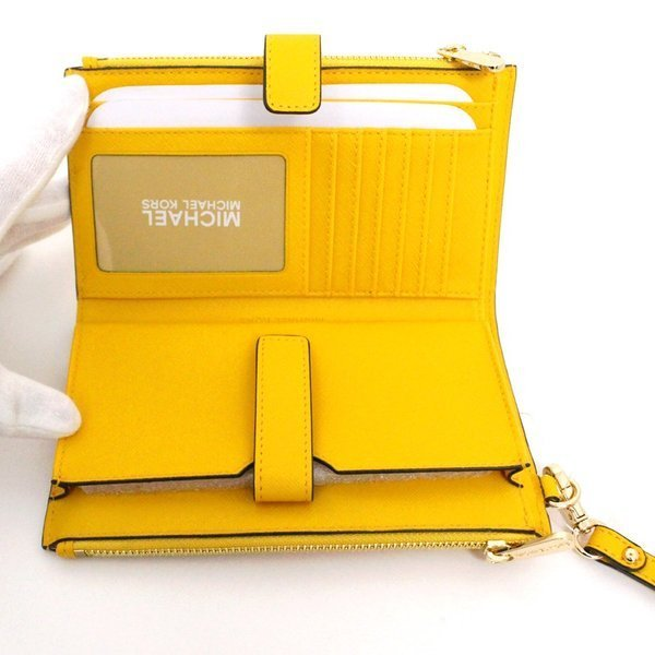 Michael kors yellow deals wristlet