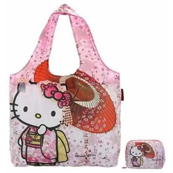 SANRIO FOLDABLE ECO BAG CHERRY BOSSOM UMBRELLA SAKURA DESIGN HELLO KITTY FROM JAPAN
