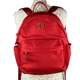 TORY BURCH ELLA MEDIUM NYLON BACKPACK 88368 BRILLIANT RED