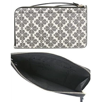KATE SPADE LUCY FLOWER FLORAL LARGE L-ZIP WRISTLET IN BLACK MULTI KG487