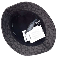 PRE ORDER COACH SIGNATURE JACQUARD BUCKET HAT IN CHARCOAL