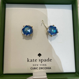 KATE SPADE BOXED BRIGHT IDEAS STUD EARRINGS IN SAPPHIRE O0R00324