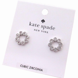 KATE SPADE FULL CIRCLE STUD CLEAR SILVER O0RU2450