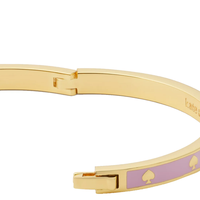KATE SPADE SPOT THE SPADE ENAMEL HINGED BANGLE BRACELET IN PINK O0RU2565 / KJ727