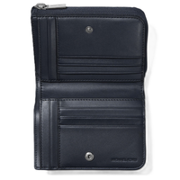 MICHAEL KORS OUTLET MENS COOPER FOLIO WALLET - MK SIGNATURE 36F2LCOF3B ADMIRAL/PALE BLUE