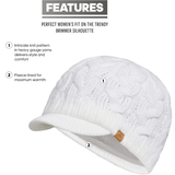 ADIDAS WOMEN'S CRYSTAL BRIMMER BEANIE IN WHITE