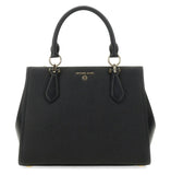 MICHAEL KORS MARILYN MEDIUM SAFFIANO LEATHER SATCHEL CROSSBODY BLACK 35F5S6AS2L