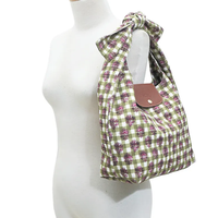 LONGCHAMP LE PLIAGE LARGE GINGHAM SHOULDER BAG, ARTICHOKE 10303 HGG M04 ARTICHAUT
