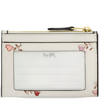 COACH MINI SKINNY ID CASE WITH HEART PRINT GOLD/CHALK MULTI CW967