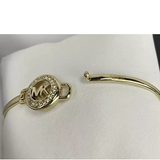MICHAEL KORS MK LOGO GOLD-TONE BANGLE BRACELET - MKJX6519710