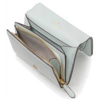 KATE SPADE KAYLA SMALL L-ZIP WALLET KK056 FULL LEATHER HAZY MORNING