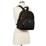 COACH COURT BACKPACK IN SIGNATURE CANVAS CZ176 BLACK BROWN